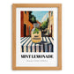 Mint Lemonade – Italian Outdoor Café Scene, Lemonade Still Life, set in oak frame