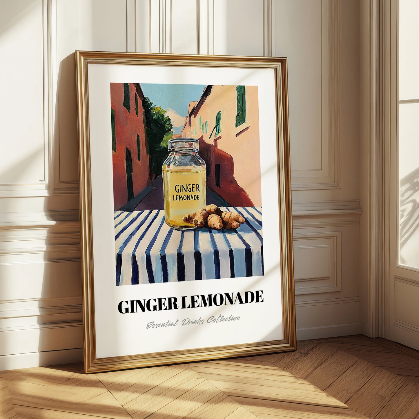 Ginger Lemonade – Italian Street Café Scene, Lemonade Still Life