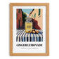 Ginger Lemonade – Italian Street Café Scene, Lemonade Still Life, set in oak frame