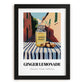 Ginger Lemonade – Italian Street Café Scene, Lemonade Still Life, in sleek black frame