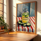 Cucumber Lemonade – on Striped Tablecloth, Lemonade Poster, clean layout with no caption