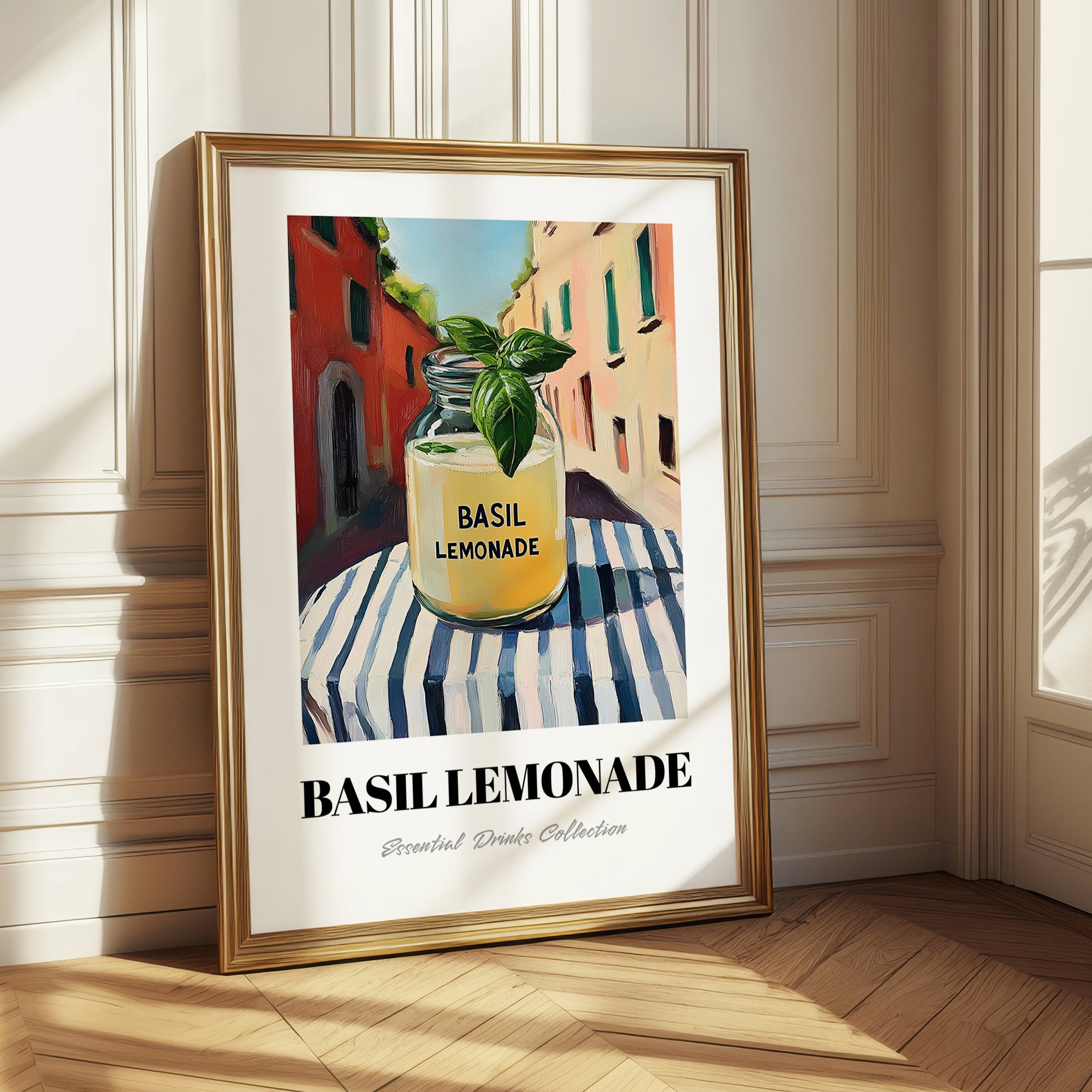 Basil Lemonade – Italian Café on the Corner, Lemonade Wall Painting