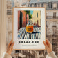 Orange Juice – Italian Urban Café Scene, Lemonade Art, styled in a charming Paris street view