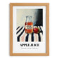 Apple Juice – on Striped Tablecloth, Lemonade Painting, set in oak frame