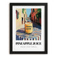Pineapple Juice – Italian Urban Café Scene, Lemonade Poster, in sleek black frame