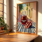 Pomegranate Juice – Italian Outdoor Café Scene, Lemonade Painting, clean layout with no caption