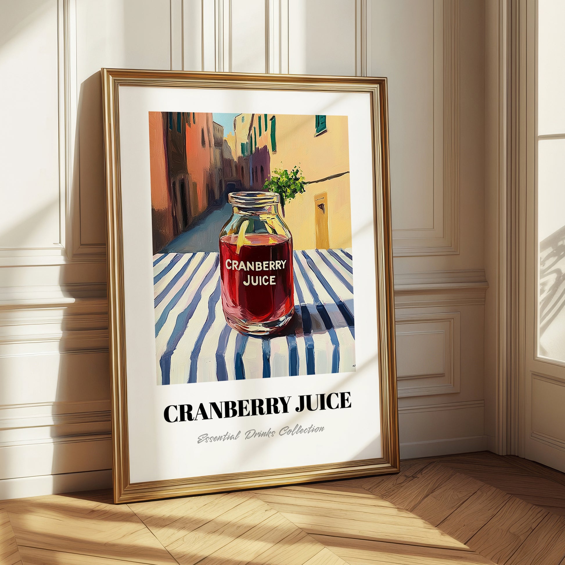 Cranberry Juice – Italian Street Café Scene, Lemonade Print