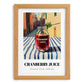 Cranberry Juice – Italian Street Café Scene, Lemonade Print, set in oak frame
