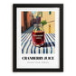 Cranberry Juice – Italian Street Café Scene, Lemonade Print, in sleek black frame