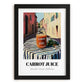 Carrot Juice – Italian Street Café Scene, Lemonade Painting, in sleek black frame