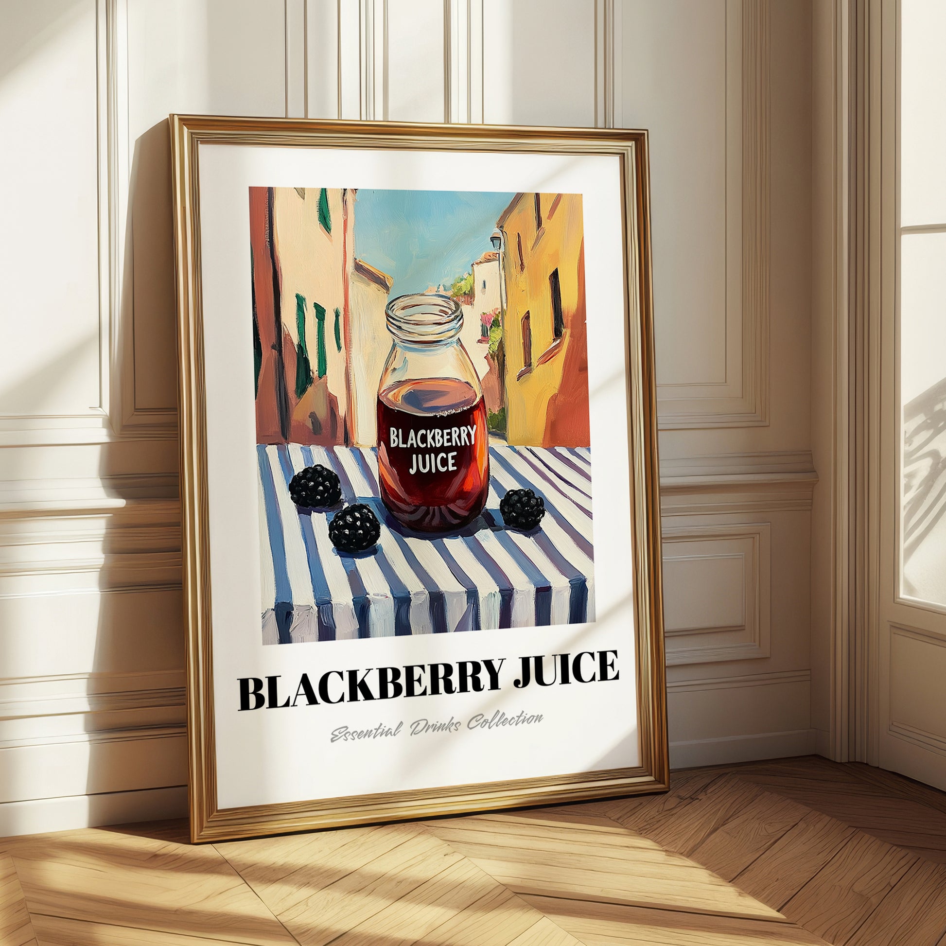 Blackberry Juice – Italian Urban Café Scene, Lemonade Print