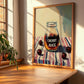 Cherry Juice – on Striped Tablecloth, Lemonade Wall Illustration, clean layout with no caption