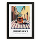 Cherry Juice – Italian Café on the Corner, Lemonade Poster, in sleek black frame