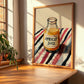 Apricot Juice – on Striped Tablecloth, Lemonade Print, clean layout with no caption