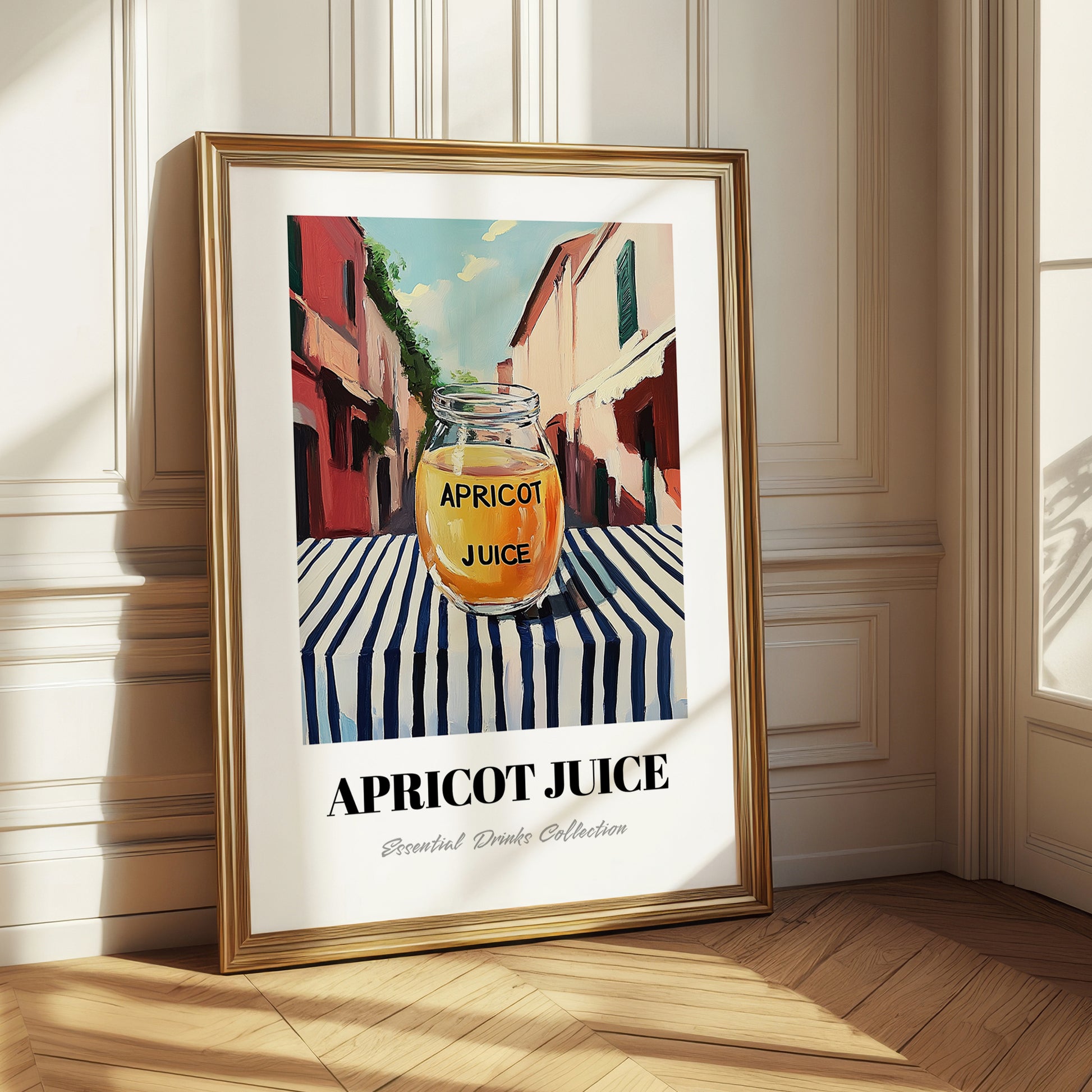 Apricot Juice – Italian Outdoor Café Scene, Lemonade Poster