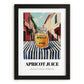 Apricot Juice – Italian Outdoor Café Scene, Lemonade Poster, in sleek black frame