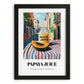 Papaya Juice – Italian Urban Café Scene, Lemonade Wall Art, in sleek black frame