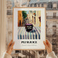 Plum Juice – Italian Street Café Scene, Lemonade Wall Art, styled in a charming Paris street view