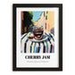Cherry Jam – Italian Café on the Corner, Jam Painting, in sleek black frame