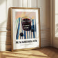 Blackberry Jam – on Striped Tablecloth, Jam Poster