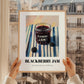 Blackberry Jam – on Striped Tablecloth, Jam Poster, styled in a charming Paris street view