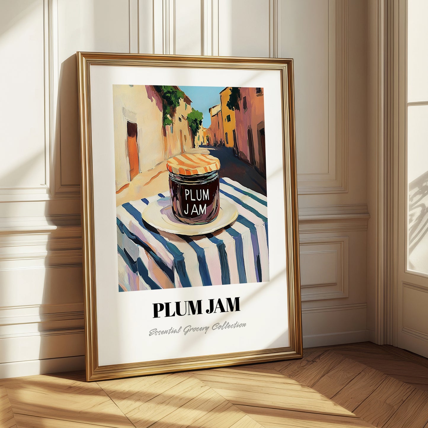 Plum Jam – Italian Street Café Scene, Jam Print
