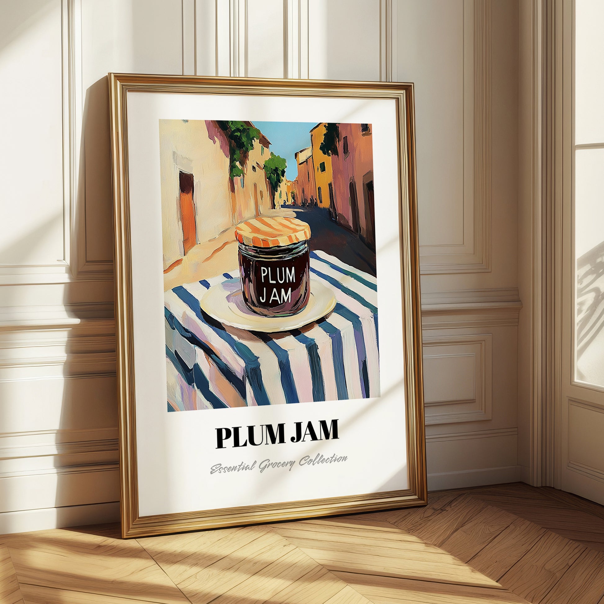 Plum Jam – Italian Street Café Scene, Jam Print