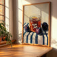Plum Jam – on Striped Tablecloth, Jam Wall Decor, clean layout with no caption