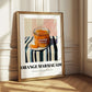 Orange Marmalade – on Striped Tablecloth, Jam Illustration