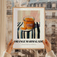 Orange Marmalade – on Striped Tablecloth, Jam Illustration, styled in a charming Paris street view
