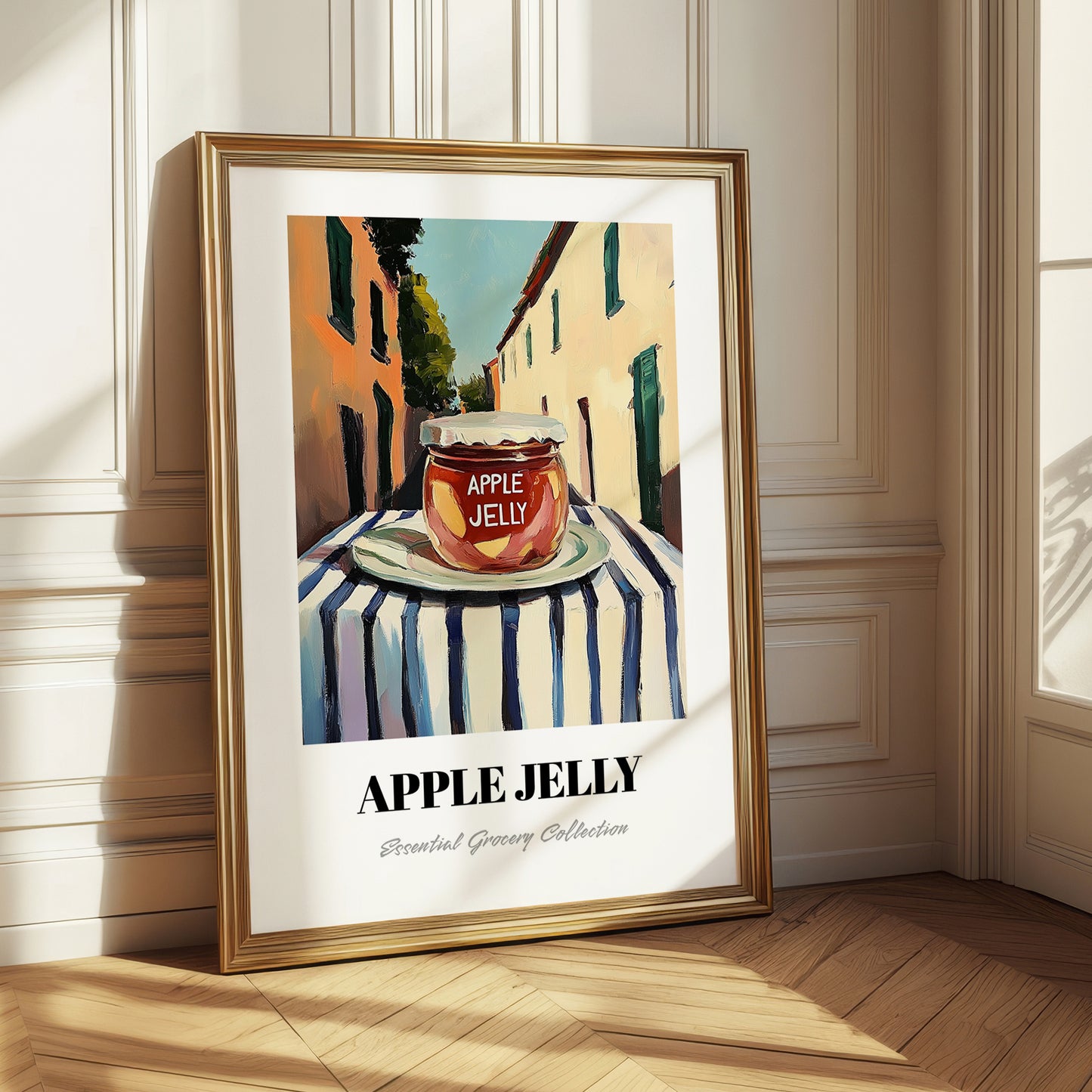Apple Jelly – Italian Outdoor Café Scene, Jam Painting