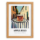Apple Jelly – Italian Outdoor Café Scene, Jam Painting, set in oak frame