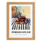 Pomegranate Jam – Italian Street Café Scene, Jam Painting, set in oak frame