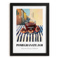 Pomegranate Jam – Italian Street Café Scene, Jam Painting, in sleek black frame