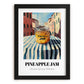 Pineapple Jam – Italian Urban Café Scene, Jam Print, in sleek black frame