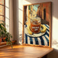 Banana Jam – Italian Outdoor Café Scene, Jam Still Life, clean layout with no caption