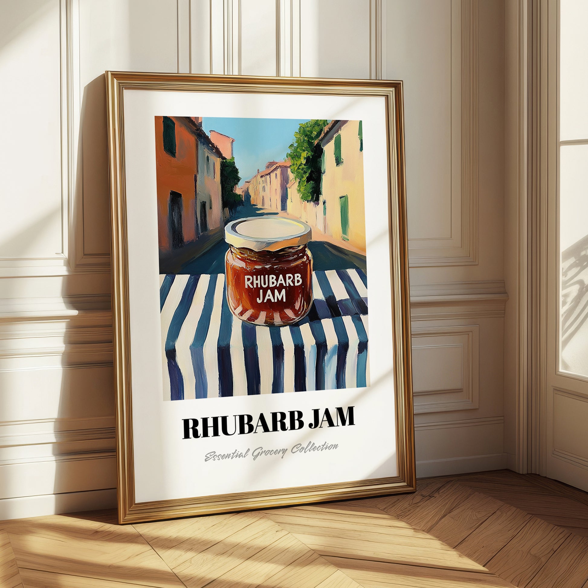 Rhubarb Jam – Italian Street Café Scene, Jam Wall Decor