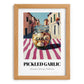 Pickled Garlic – Italian Urban Café Scene, Canned Vegetables Wall Decor, set in oak frame