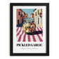 Pickled Garlic – Italian Urban Café Scene, Canned Vegetables Wall Decor, in sleek black frame