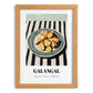Galangal – on Striped Tablecloth, Spices Still Life, set in oak frame