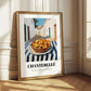 Chanterelle – White village Café on the Corner, Mushrooms Wall Painting