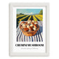Cremini Mushroom – Green Valley Landscape, Mushrooms Art, placed in minimal white frame