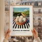 Puffball Mushroom – Green Valley Landscape, Mushrooms Illustration, styled in a charming Paris street view