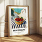 Redcurrant – White village Street Café Scene, Berries Still Life