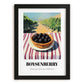 Boysenberry – Green Valley Landscape, Berries Poster, in sleek black frame