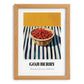 Goji – on Striped Tablecloth, Berries Wall Decor, set in oak frame
