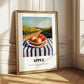 Apple – Valley Café Scene, Fruit Illustration