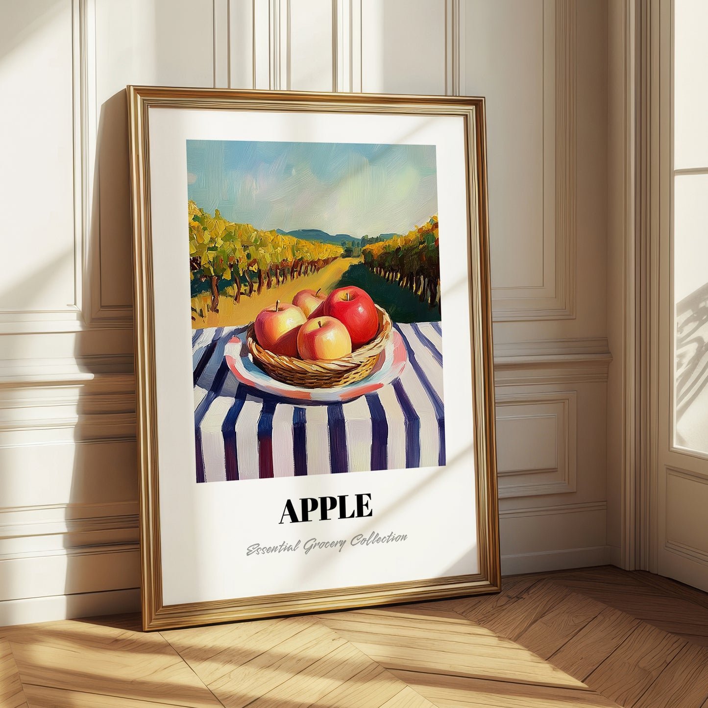 Apple – Valley Café Scene, Fruit Illustration