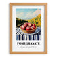 Pomegranate – Green Valley Landscape, Fruit Wall Decor, set in oak frame