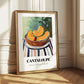Cantaloupe – on Striped Tablecloth, Fruit Wall Decor